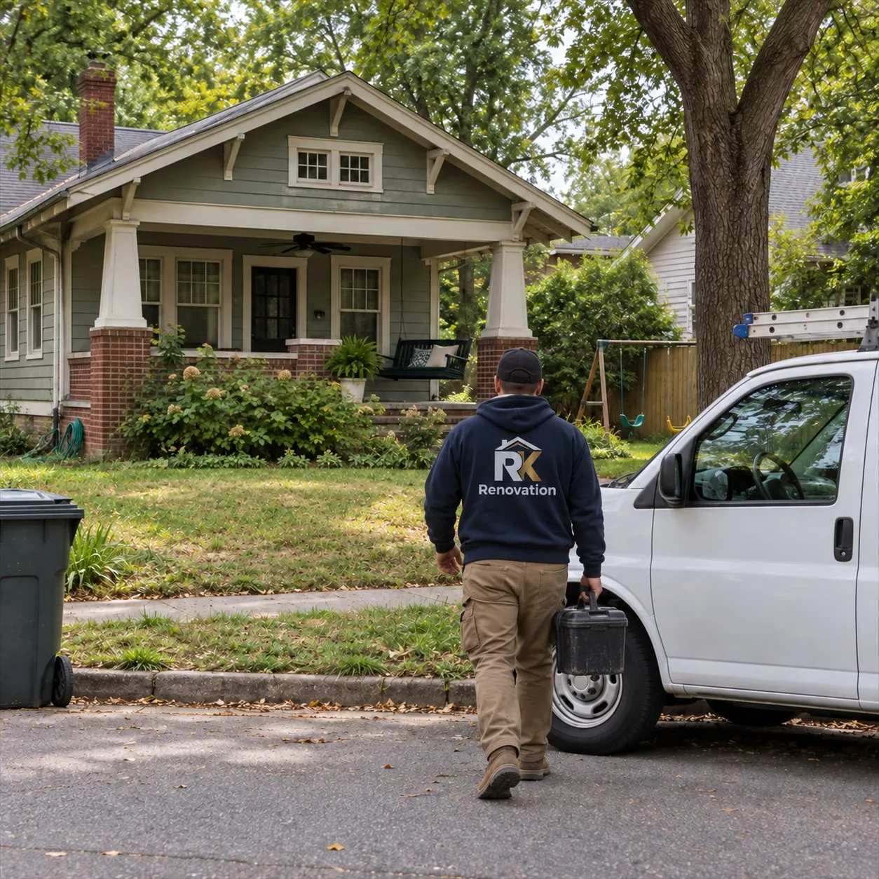 A typical Durham, NC home of the kind RK Renovation works on