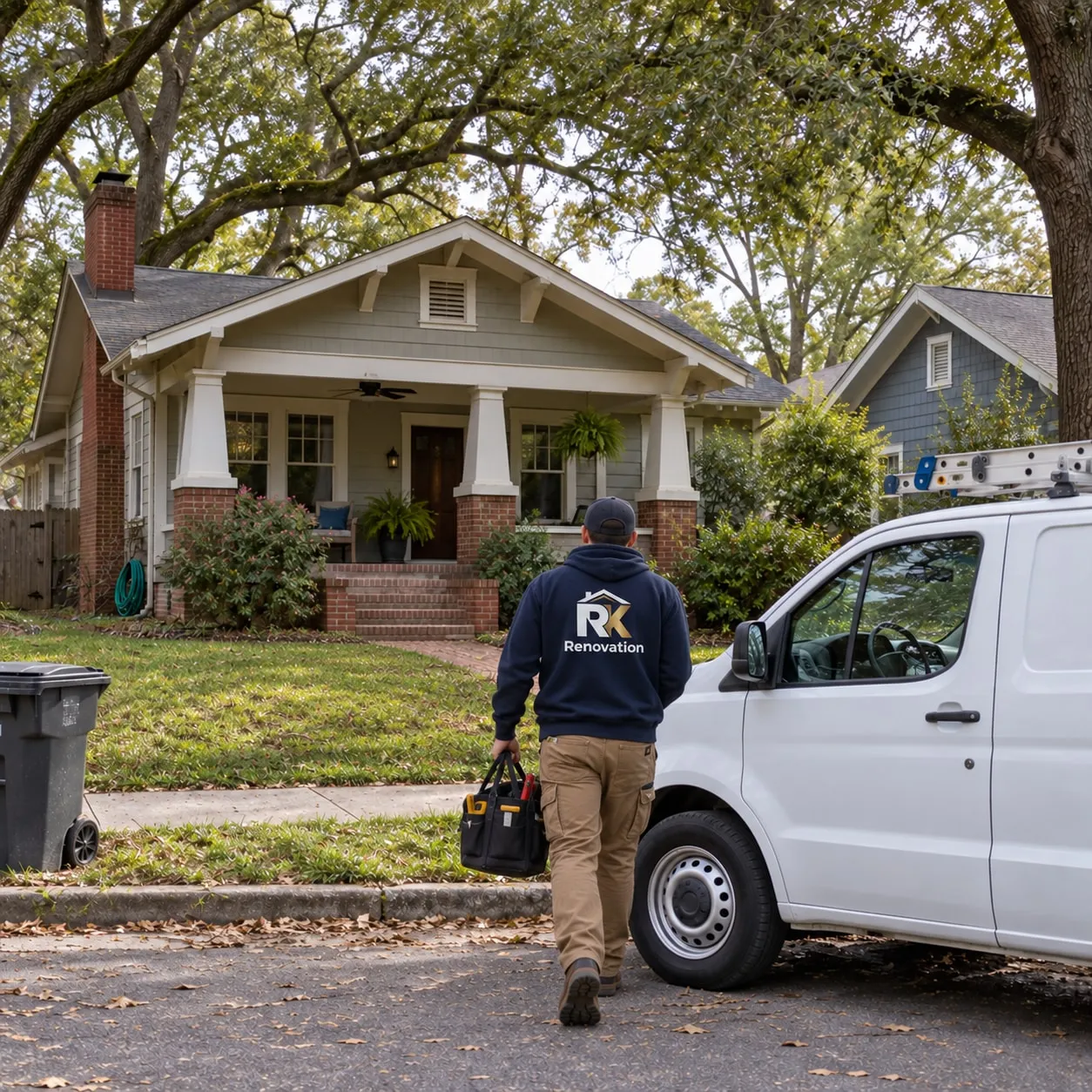 A typical Raleigh, NC home of the kind RK Renovation works on