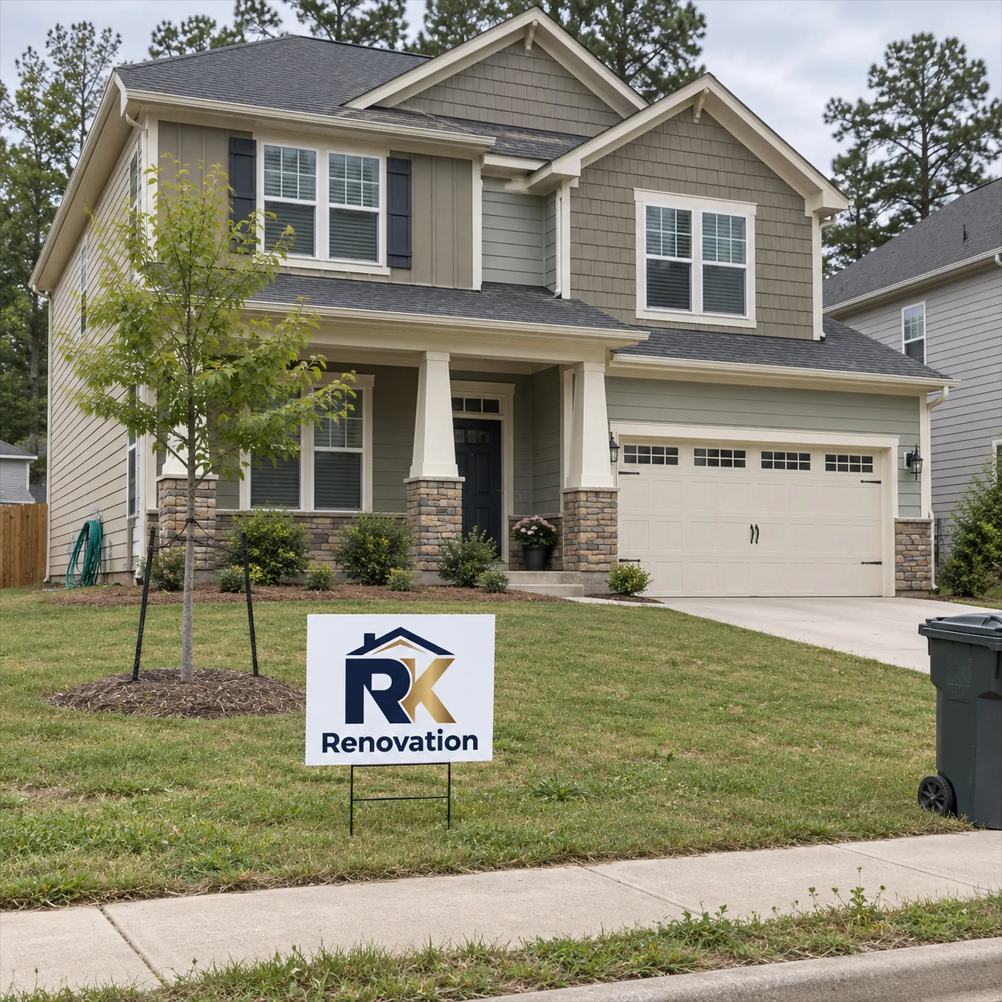 A typical Wake Forest, NC home of the kind RK Renovation works on