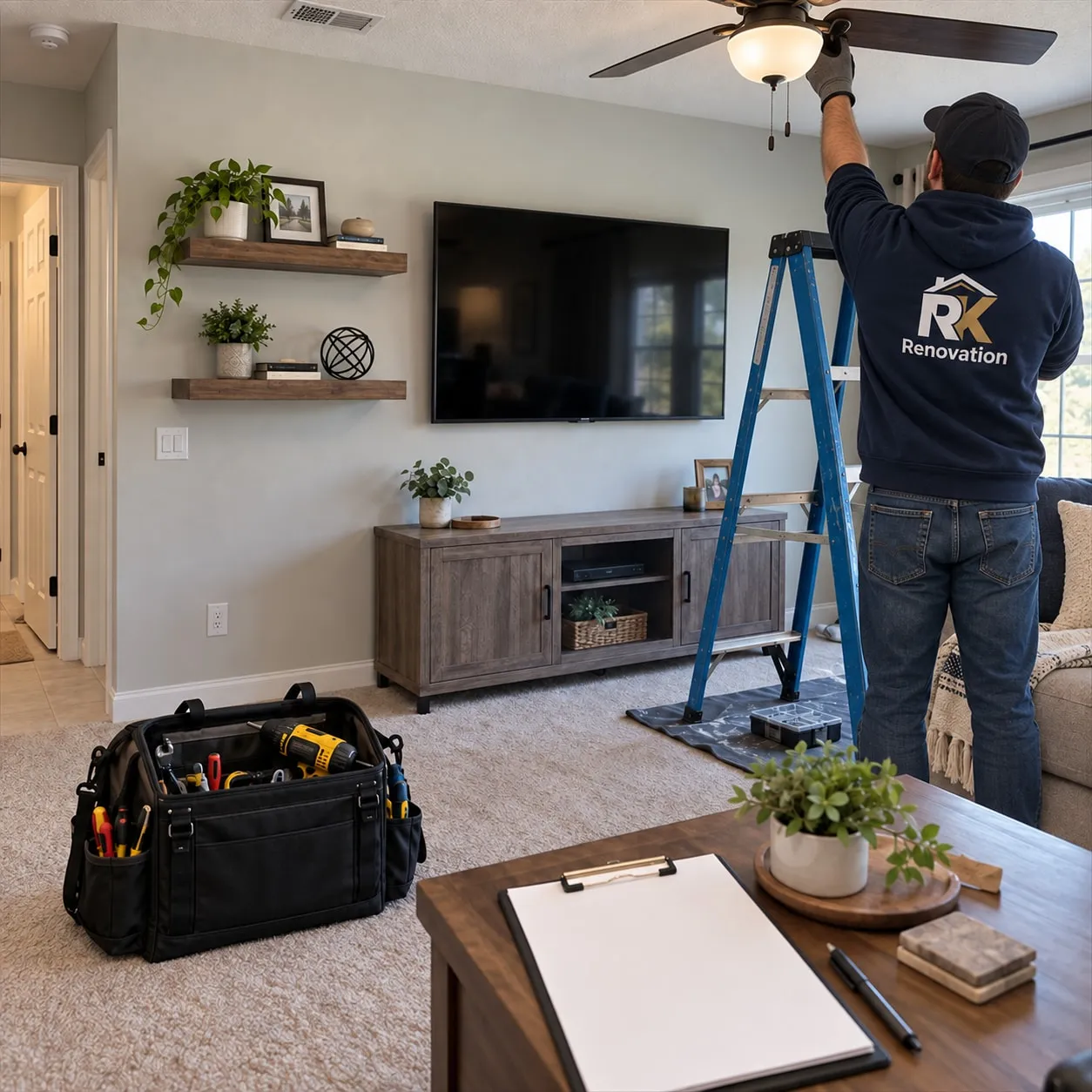 Handyman Services completed by RK Renovation for a Triangle homeowner