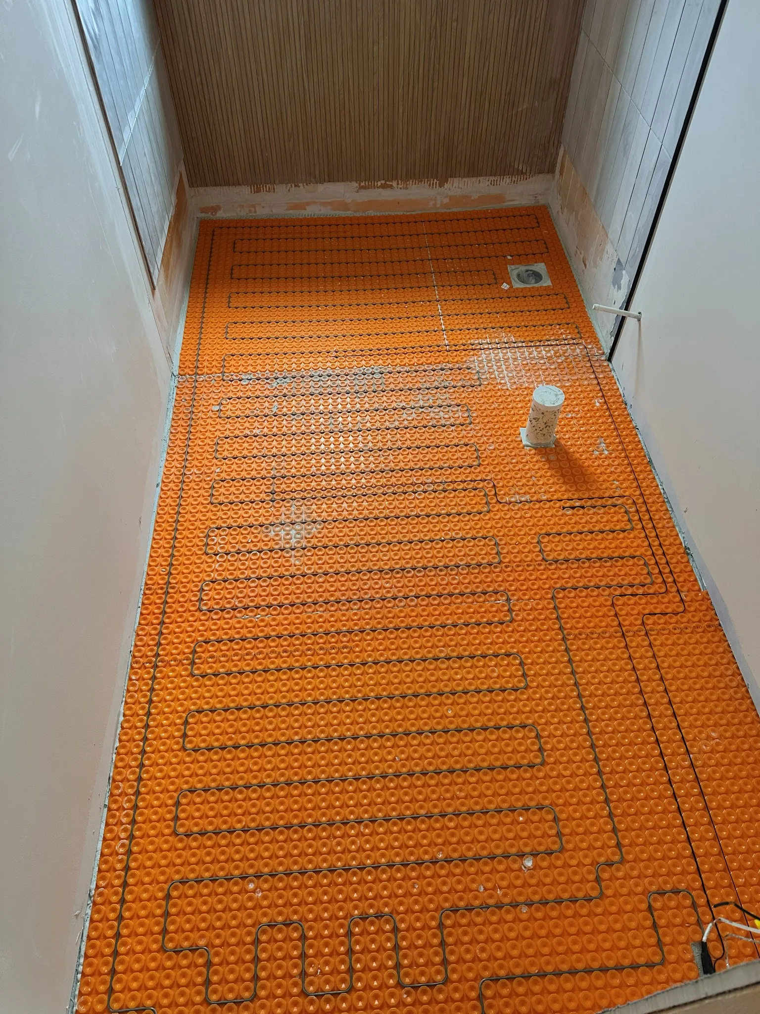 Close detail of flooring installation on a Cary project